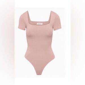 Square Neck Pink Bodysuit